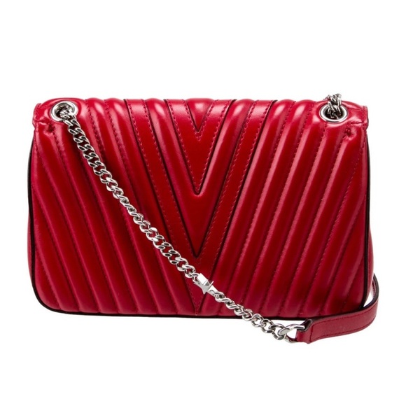 Stella McCartney Red Star Shoulder Bag With Silver Hardware And Chain, Authentic - Picture 4 of 6